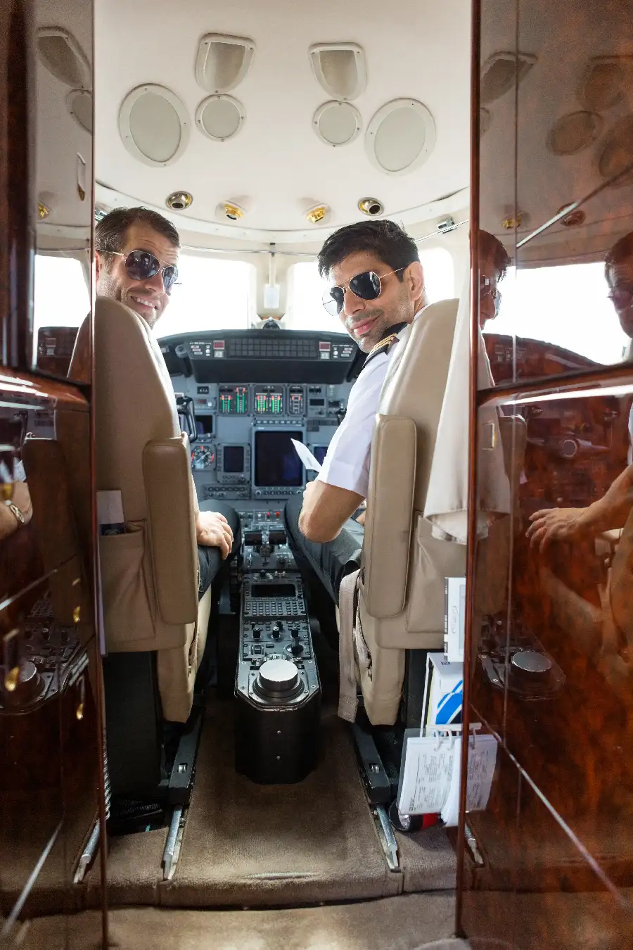 private jet pilots ready for private jet chartered flight